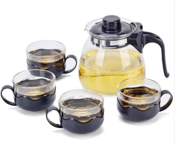Luxury 5PCS Heat Resistant Glass Tea Pot Set